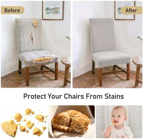 JIUZHEN Dining Chair Covers Velvet Chair Covers for Dining Room, Set