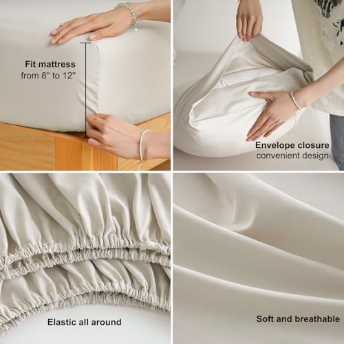 Mohap Bed Sheet Set 4 Pieces Double Brushed Microfiber 1800