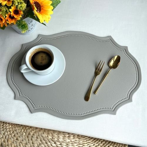 Set of 6 Placemats Geometric for Dinner Table, 11.62 x 16.93 Inches