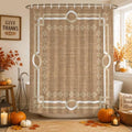 Taupe Gray Botanical Waterproof Shower Curtains Set - Vintage Florals