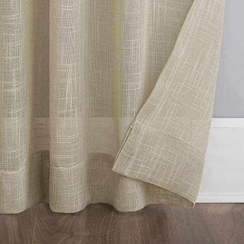 No. 918 Bondi 2-pack Linen Texture Jute Tabs Semi-Sheer Tab Top