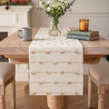 Artoid Mode Taupe Beige Boho Farmhouse Cotton Woven Table Runner