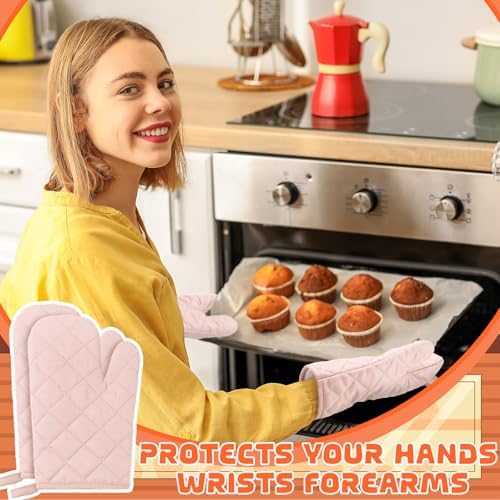 6 Pairs Heat Resistant Oven Mitts Kitchen Oven Gloves 11 Inch Long
