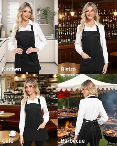 Argstar Unisex Adjustable Three Pocket Apron-Chef Kitchen