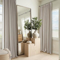 RYB HOME Linen Blackout Curtains 96 inches Long, 100% Blackout Noise