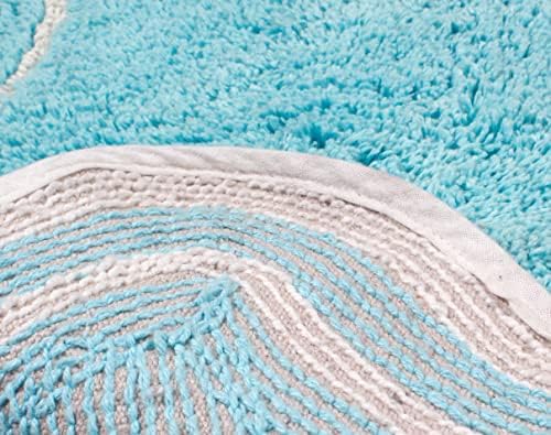 Home Weavers Allure Collection 100% Cotton Tufted Bathroom Rug, Soft