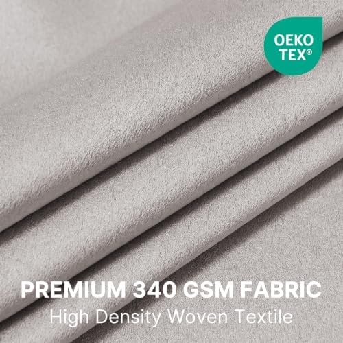 H.VERSAILTEX Oatmeal 100% Blackout Curtains for Bedroom 52x72 Inch 2