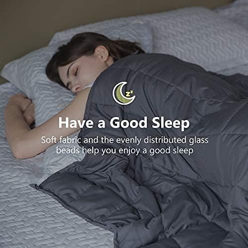 Syrinx Weighted Blanket King Size 25 pounds, 80''x87'', Dark Grey for