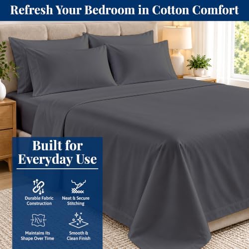 Mattress-Homes 6 Piece King Sheet Set, Hotel Luxury Collection, 100%