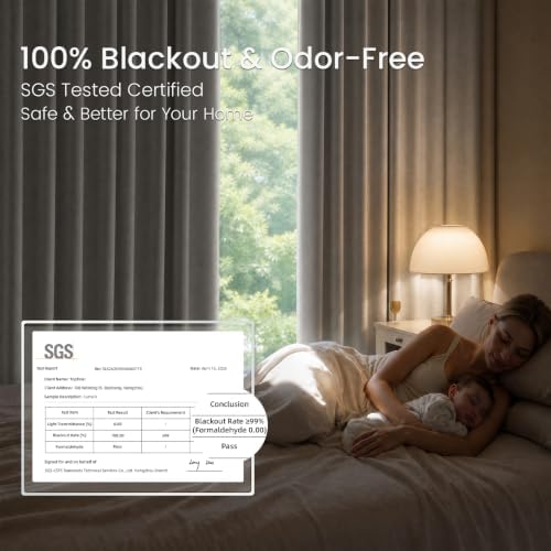 Topfinel 120 Inch Floor to Ceiling Blackout Curtains for Bedroom