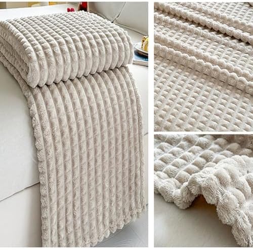 Throws for Sofas, Fleece Blanket King Size for Single Double Bed