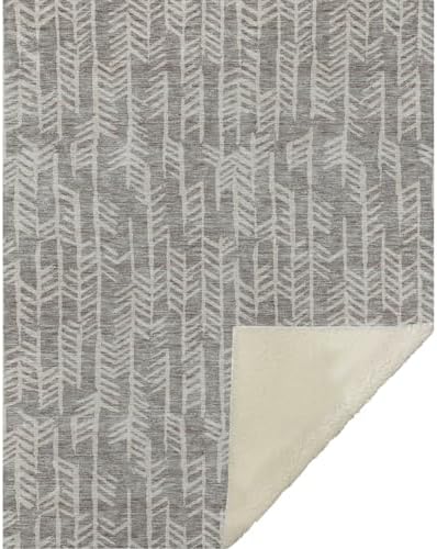 Addison Rugs ASB906 Taupe 50" x 70" Oversized Sherpa Throw Blanket