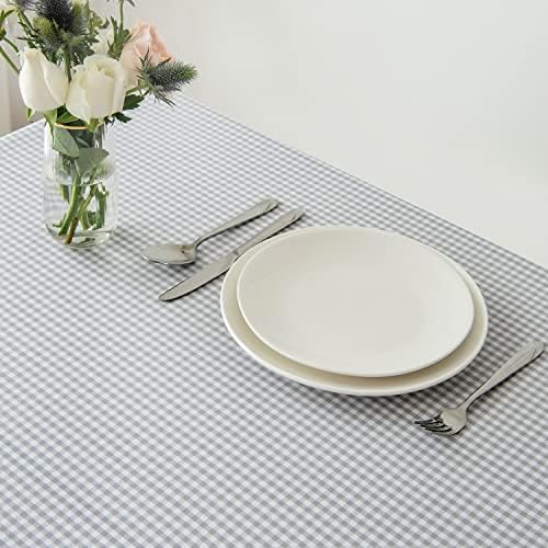 maxmill Square Checkered Tablecloth Water Resistance Antiwrinkle