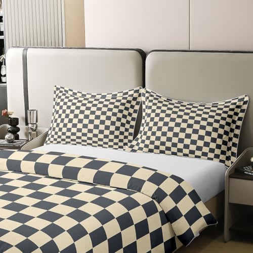 Geometric Square Patchwork Kids Bedding Set King Size Cover 100%