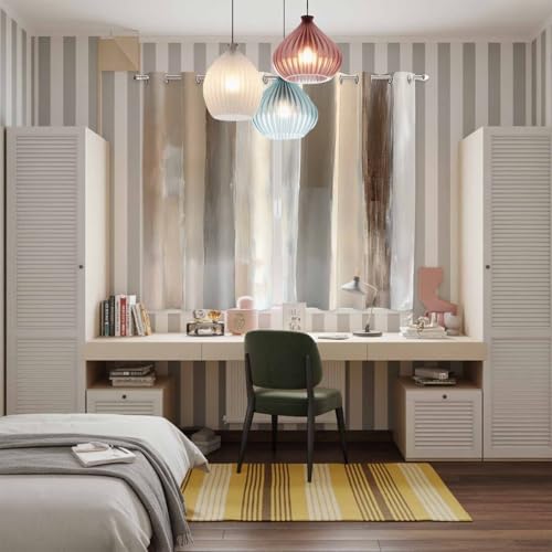 Curtains 84 Inches Long 2 Panels, Brown Grey Grommets Window Treatment