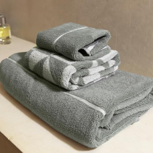 Italic Deia Luxury 600 GSM 6 Piece Towel Set – 2 Bath Towels, 2 Hand