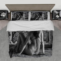 Gray Fashion Duvet Cover Full - Beautiful Woman's Back Quilt Cover