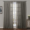 ChadMade Gray Pinch Pleat Linen Cotton Drapery 52 x 108 Inch with
