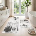 JIUZHEN Chenille Weave Bath Mats Super Absorbent Bathroom Mats Set Non