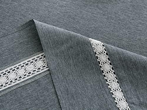 EHouseHome Heavy Duty Fabric Tablecloth with White