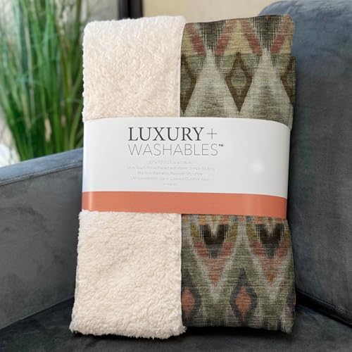 Addison Rugs ASB617 Taupe 50" x 70" Oversized Sherpa Throw Blanket