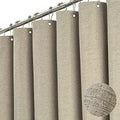 BTTN 72x84 Long Linen Textured Waterproof Fabric Shower Curtain