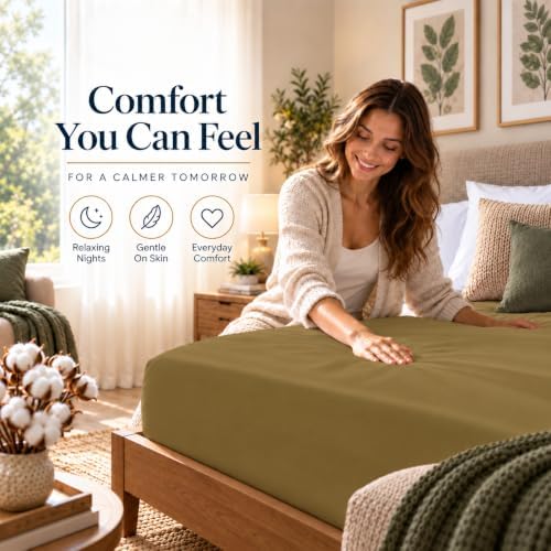 Queen Fitted Sheet 100% Parcale Cotton 15" Deep Taupe