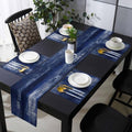 Navy Blue Placemats Set of 4 with 72 Inches Long Table Runners