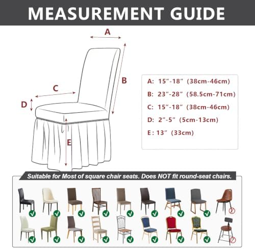 molasofa Chair Covers for Dining Room Set of 4 Stretch Chair