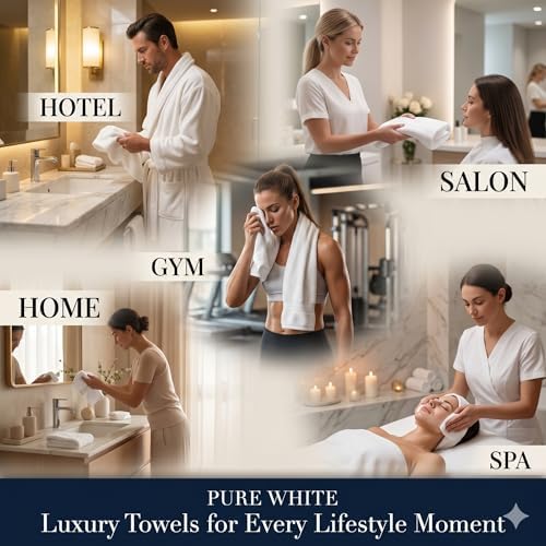 EcoLaire Luxury Wash Cloth Towels Pack of 60-13" X 13", 600 GSM High