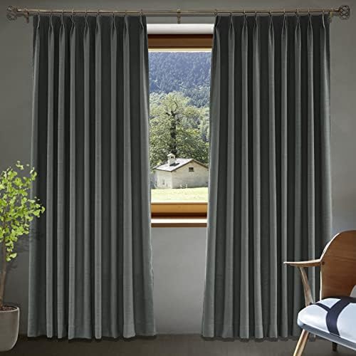 Frelement Blackout Window Curtain Panels, Light Blocking Drapes with