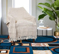 Cotton Throw Blanket for Couch Bed Sofa Chair-Handmade Cotton Blanket