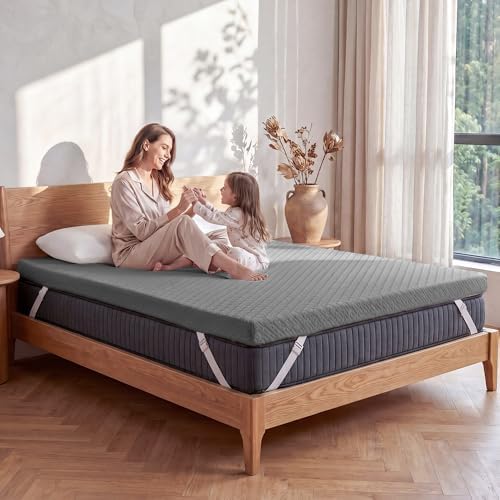 VALUXE 3 Inch Gel Memory Foam Mattress Topper Queen Size