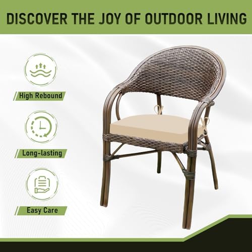 Basic Beyond Outdoor Chair Cushions Set of 4, Outdoor Cushions for