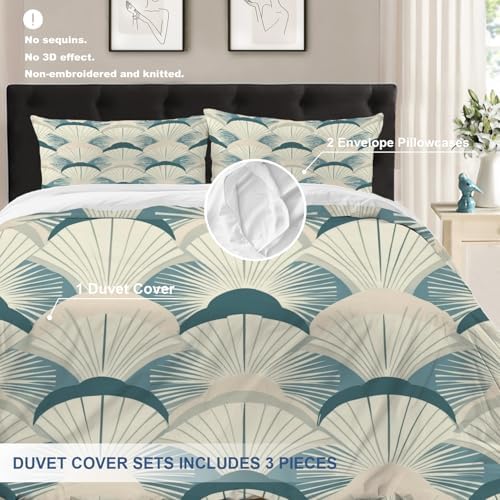 Batmerry Minimalist Repeating King Size 100% Cotton Duvet Cover Sets