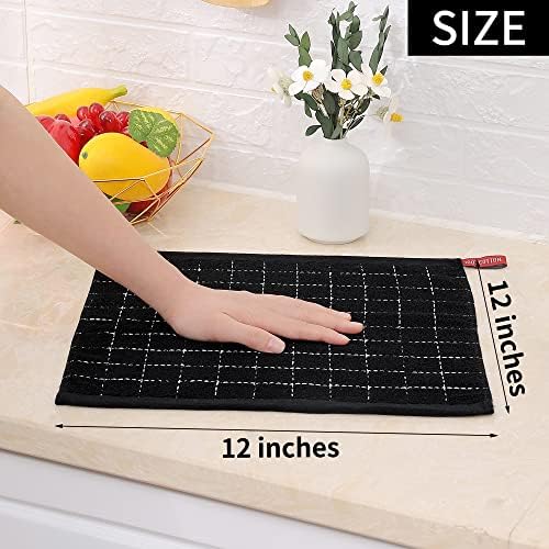Homaxy Dishcloths Set, 12 x 12 Inches, Set of 12 Bulk Cotton Kitchen