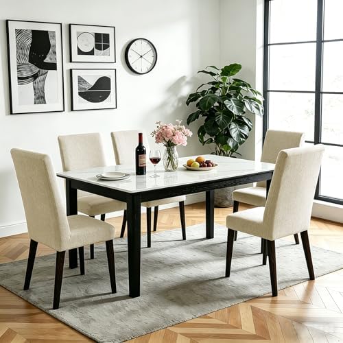 Dining Chair Covers for Dining Room Set of 4, Soft Thick Chenille