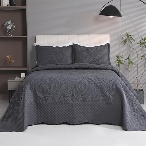 Cmfshape Oversize King Bedspread 120"x120",3 Piece California King