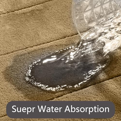 Foam Bath Mat Set Bathroom Rug Set 3 Piece Nonslip Toilet Rugs U