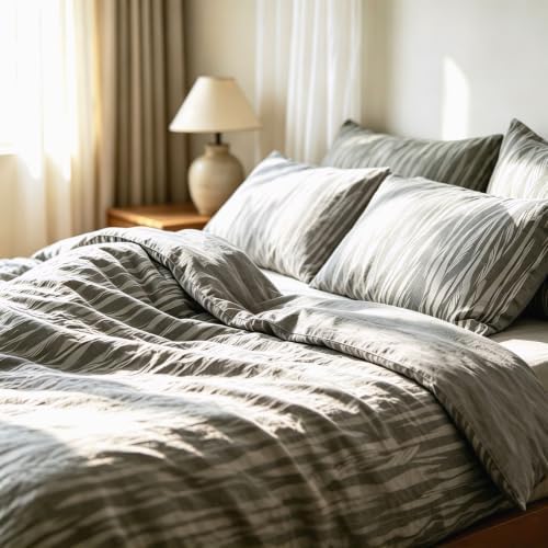 Simple&Opulence 100% Cotton Duvet Cover Queen Size, 3 Pcs Branch Print