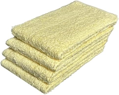 4 Pack, 100% Cotton Ribbed Terry Bar Mop for Kitchen, Highly