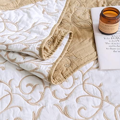 mixinni King Size Quilt Set 3-Piece, Cotton Blend Reversible