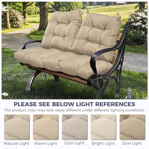 Wicker Chair Cushions of 3 Pieces, Waterproof Cushions for Patio