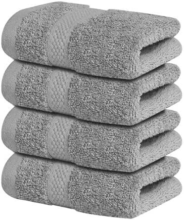 Infinitee Xclusives Grey Towel Bundle - Includes 4 Washcloths and 6