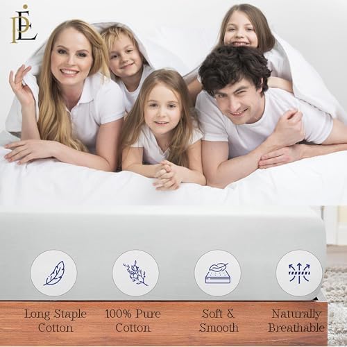 California King Size Extra Deep Pockets Fitted Sheet Only - 600-Thread
