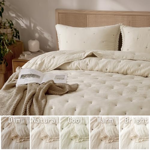 Quilt Set King Size- Lightweight Quilt Bedding Set with 2 Pillow