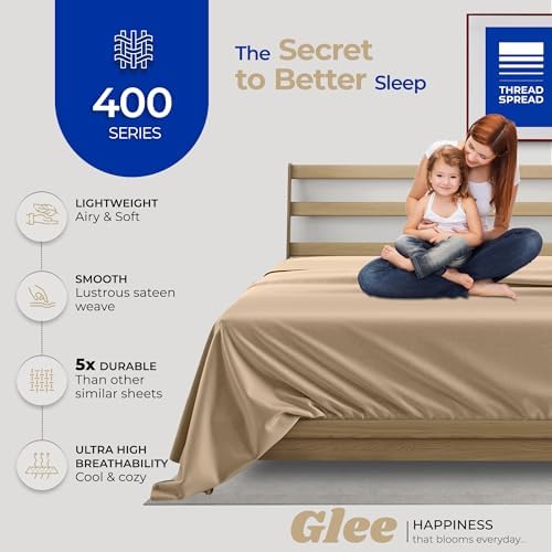 THREAD SPREAD Egyptian Cotton California King Flat Sheet - Luxury 400