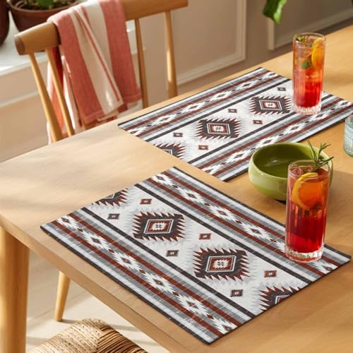 Placemats Set of 8 Farmhouse Place Mats for Dining Table Bohemian