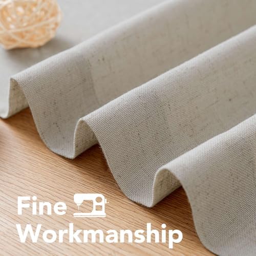 H.VERSAILTEX Living Room Linen Curtains - Semi Sheer, Nickel Grommet