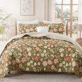Exclusivo Mezcla Reversible Floral Quilt King Size Brown